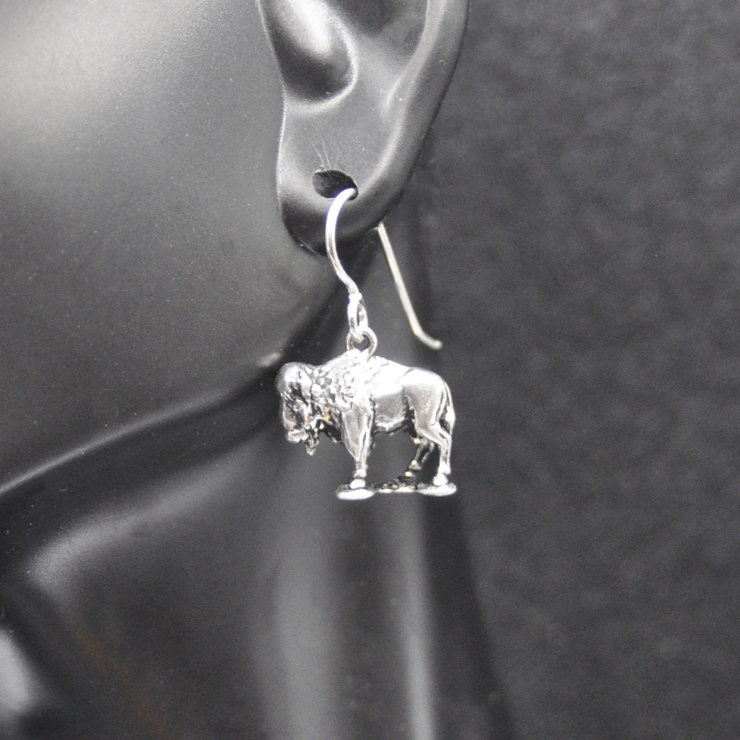 Buffalo Earrings, Sterling Silver with sterling silver ear wires, Yellowstone, Bison Earrings