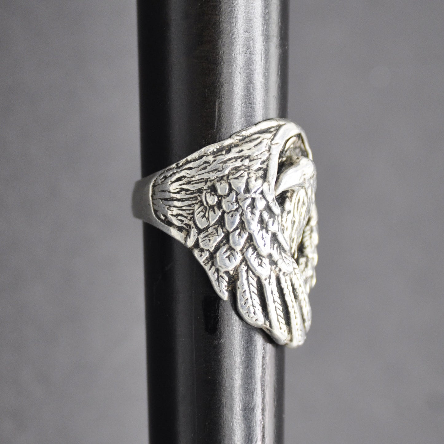 Eagle Head Ring, Sterling Silver Eagle, Endangered Species, Eagle Spirit Ring Size 9-12