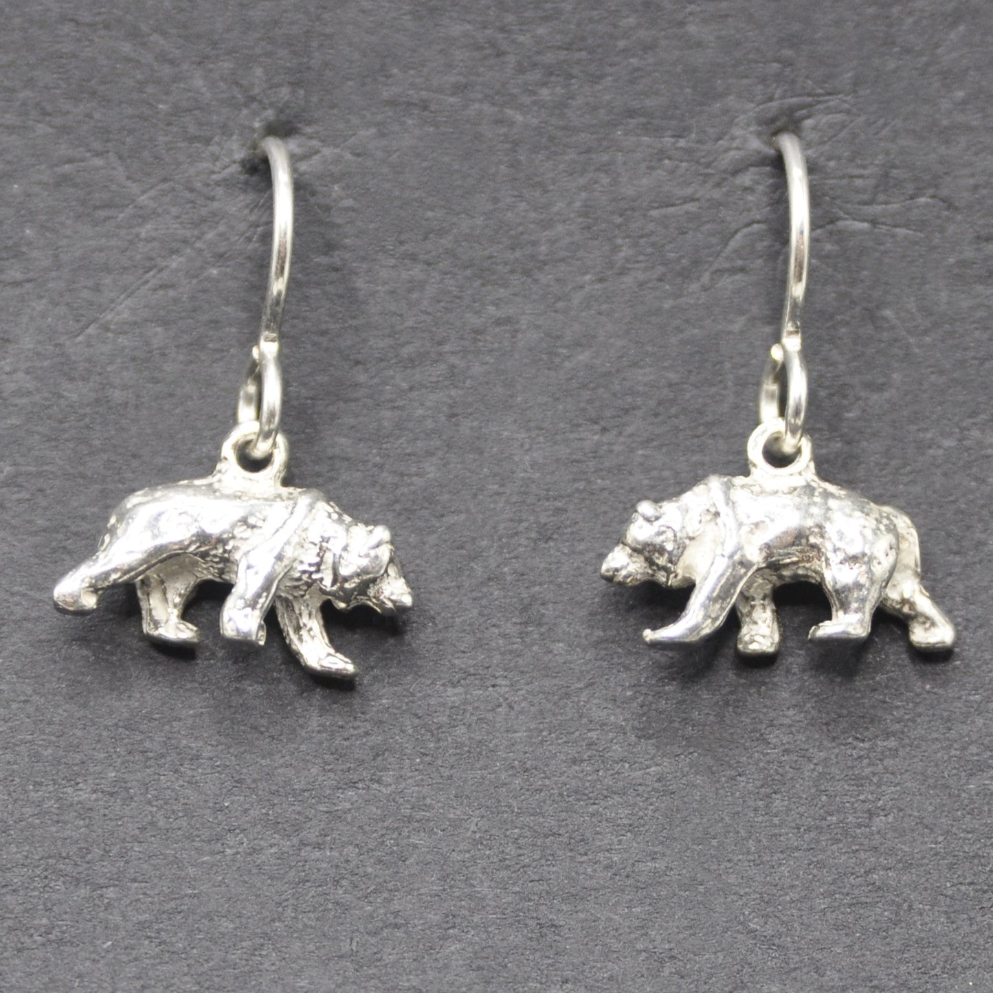 Bear Earrings, intricately designed Handcrafted Silver Jewelry Endangered Species