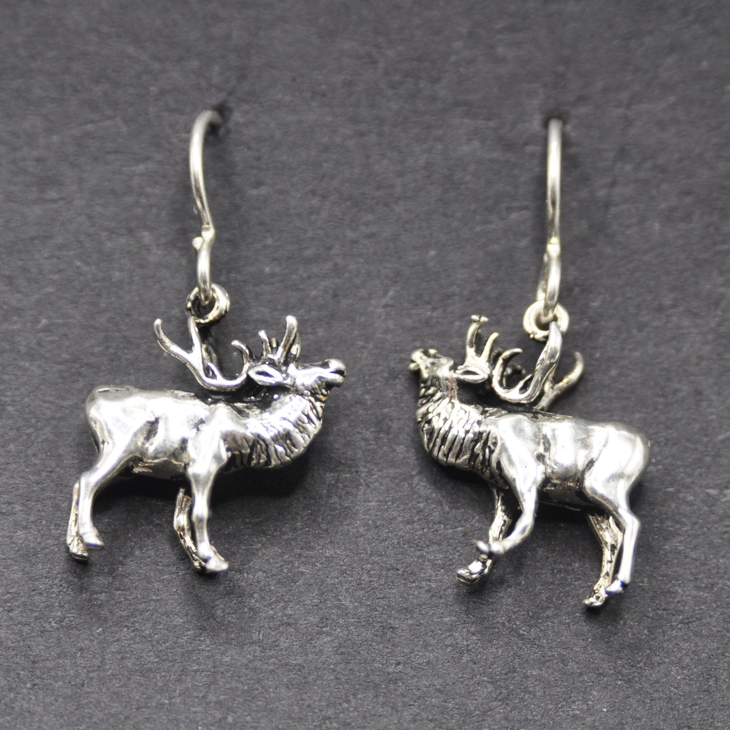 Elk Earrings, Sterling Silver with sterling silver ear wires, Gift for Women, Yellowstone Species, Intricately Detailed