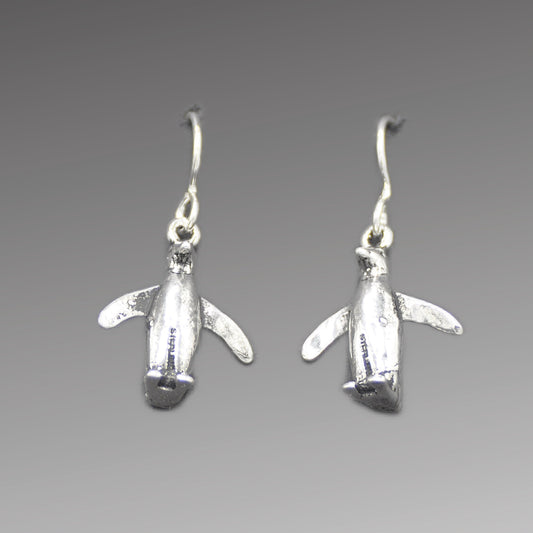 Penguin Earrings, intricately designed Handcrafted Silver Jewelry Endangered Species