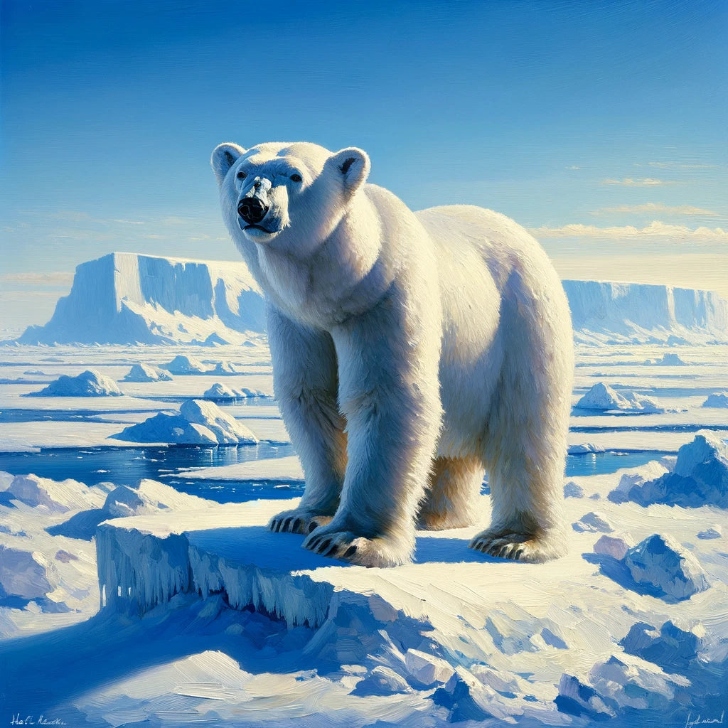 Polar Bear Earrings, Handcrafted Silver Jewelry .925 Endangered Species