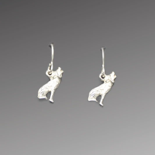 Wolf earrings, intricately designed Handcrafted Silver Jewelry,  Vulnerable Species