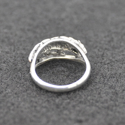 Wolf Ring Sterling Silver .925 Vulnerable Species Size 6-12 For Men or Women