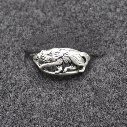 Wolf Ring Sterling Silver .925 Vulnerable Species Size 6-12 For Men or Women